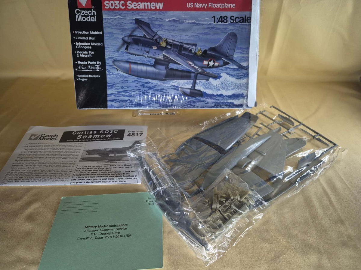 Czech Model Curtiss SO3C Seamew 1:48 US Navy Floatplane Limited Run 4817