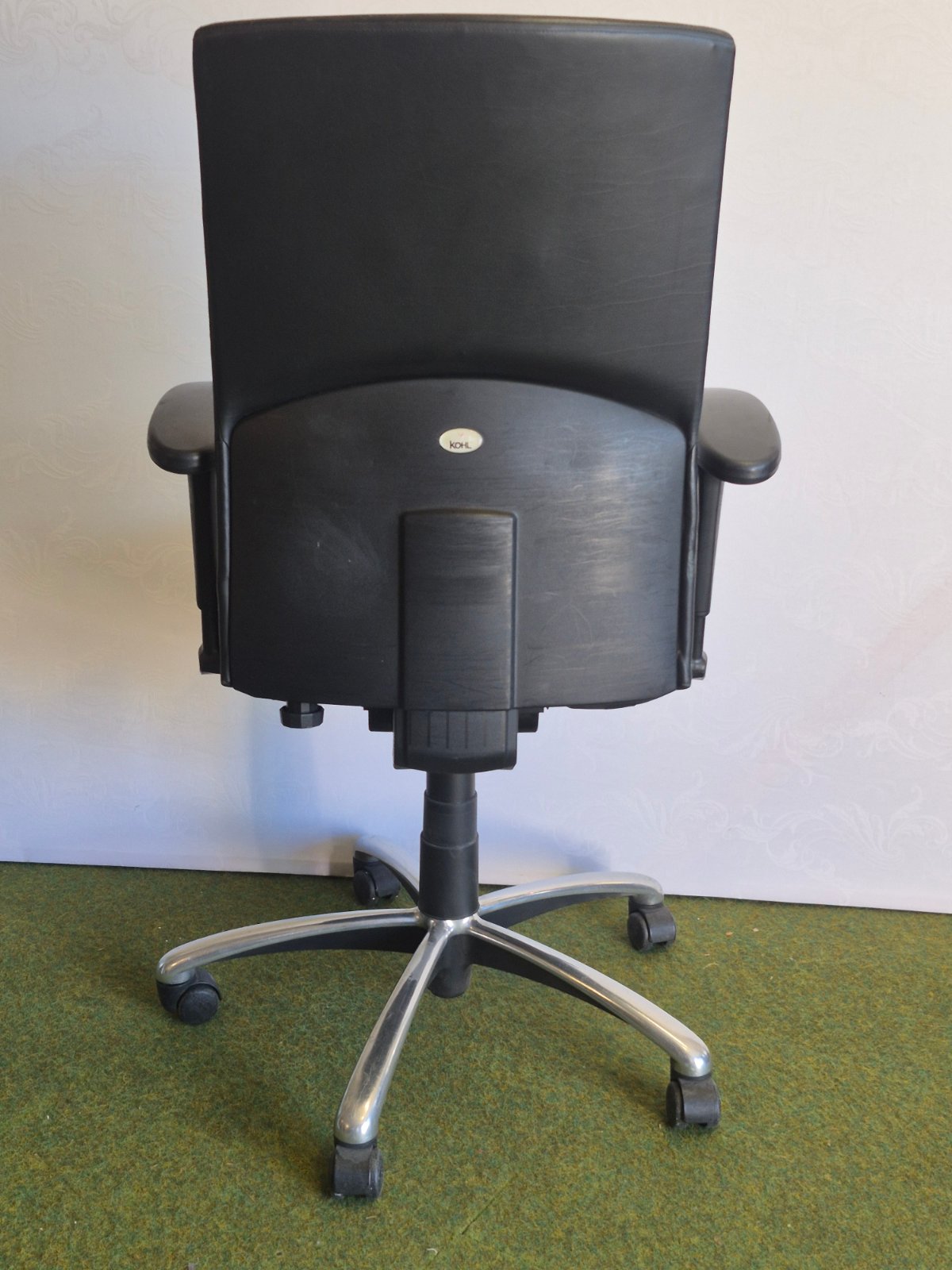 KOHL Bürostuhl Chefsessel Kunstleder schwarz Drehstuhl Armlehnen höhenverstellb.