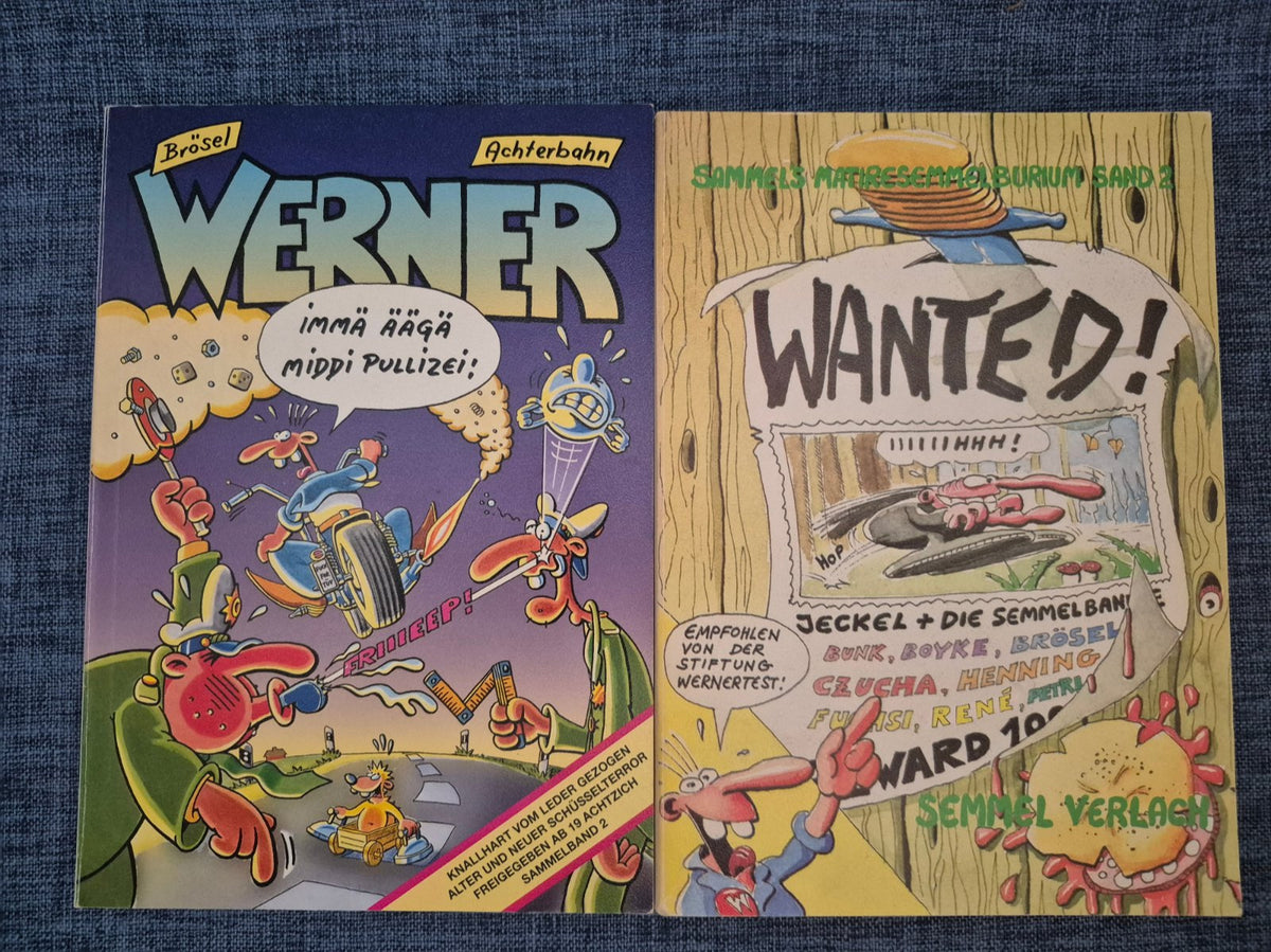 Werner Brösel + Popeye Hy Eisman Comic Konvolut 4 Bände BILD Bibliothek Wanted