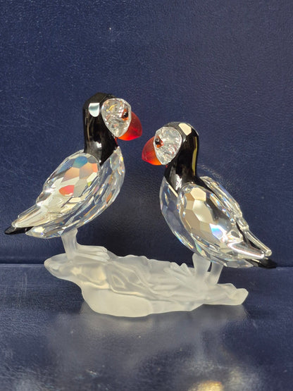 Swarovski Nr. 261643 -  Papageientaucher Paar Kristall Figur Vogel Sammlerstück