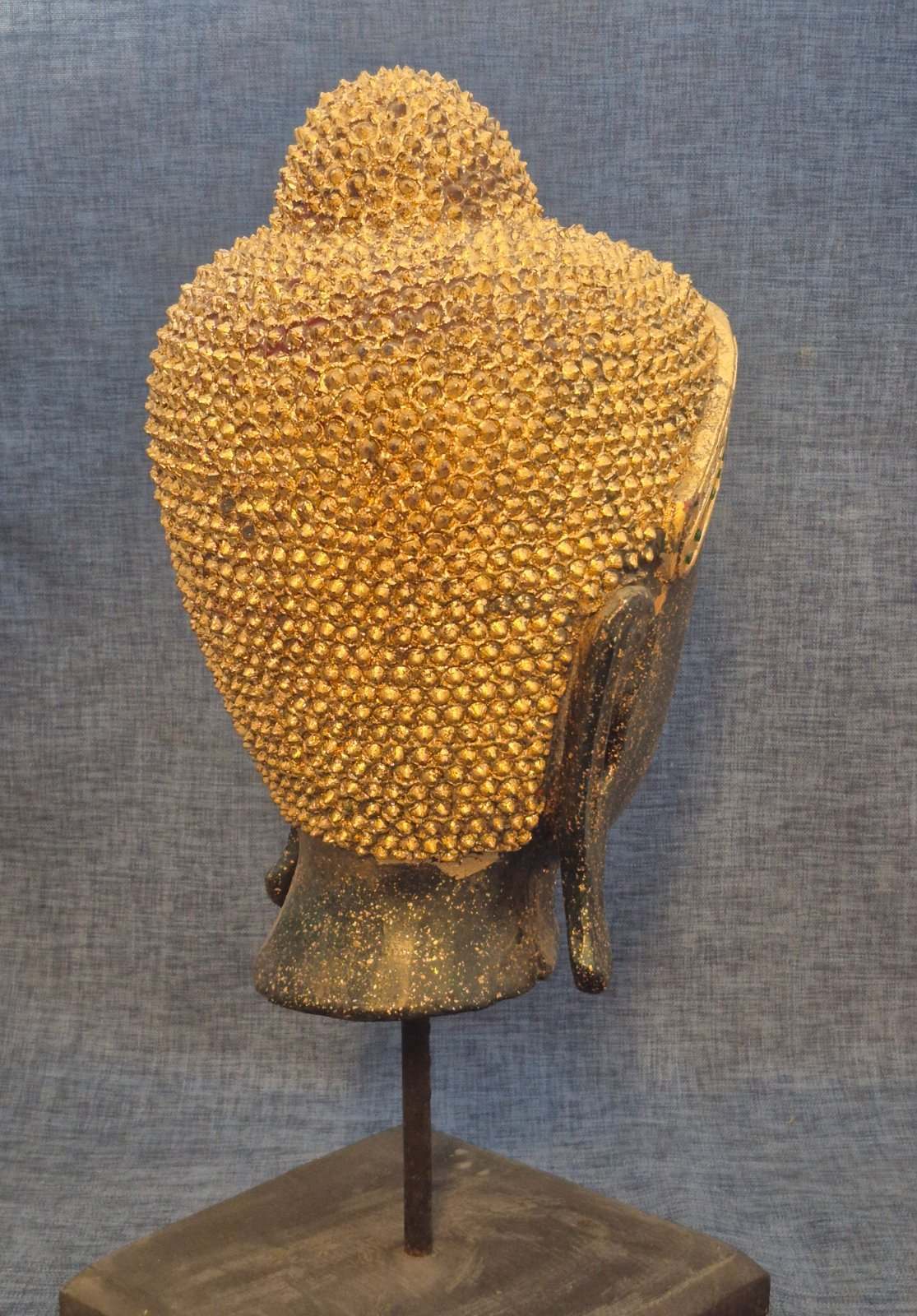 Buddha-Kopf - thailändisch - Golddekor - ca 50 cm hoch -