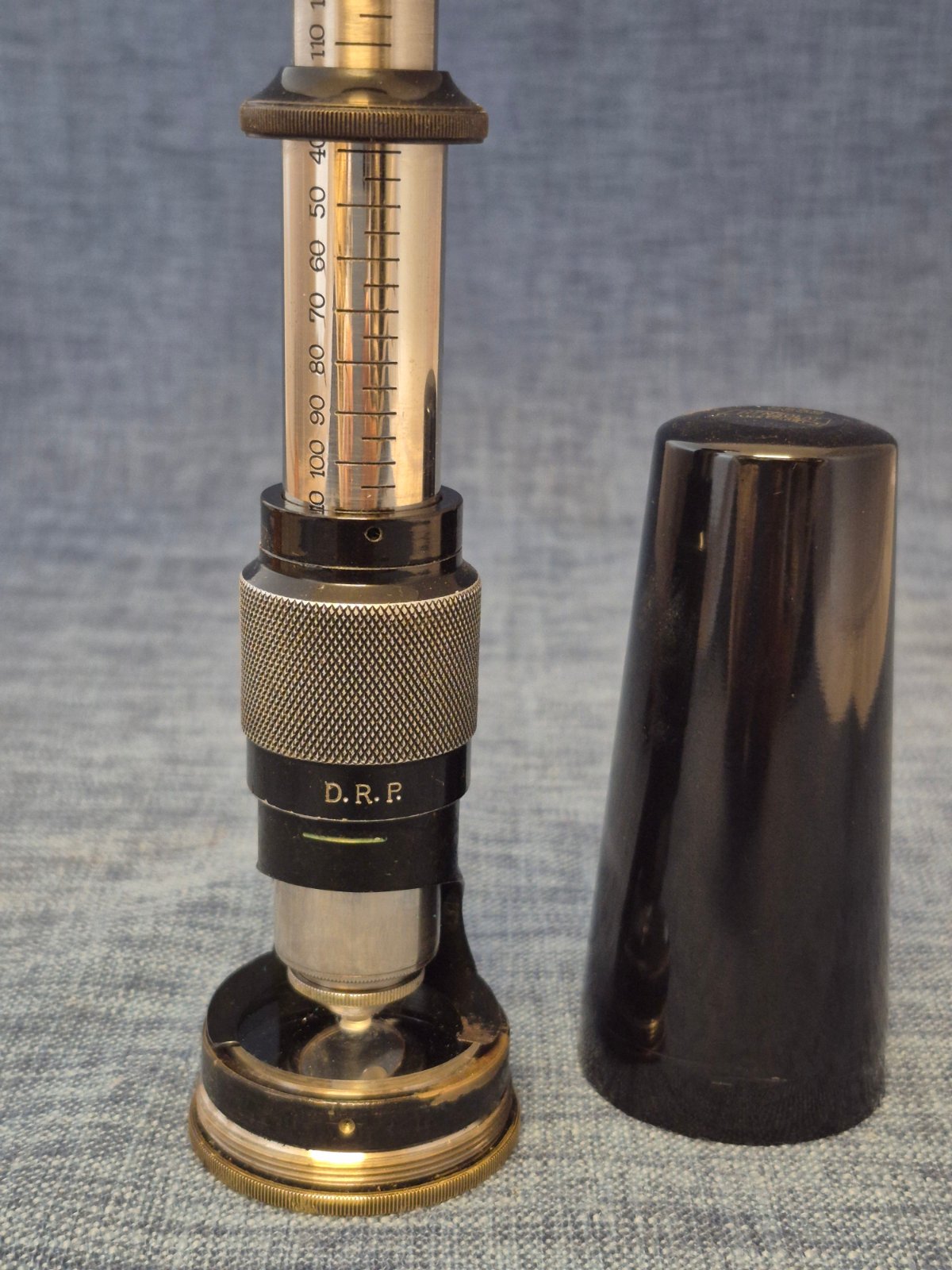 Hensoldt Wetzlar Taschenmikroskop Refraktometer D.R.P. Antik Nr.8358 Ledertasche