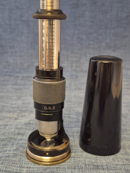 Hensoldt Wetzlar Taschenmikroskop Refraktometer D.R.P. Antik Nr.8358 Ledertasche