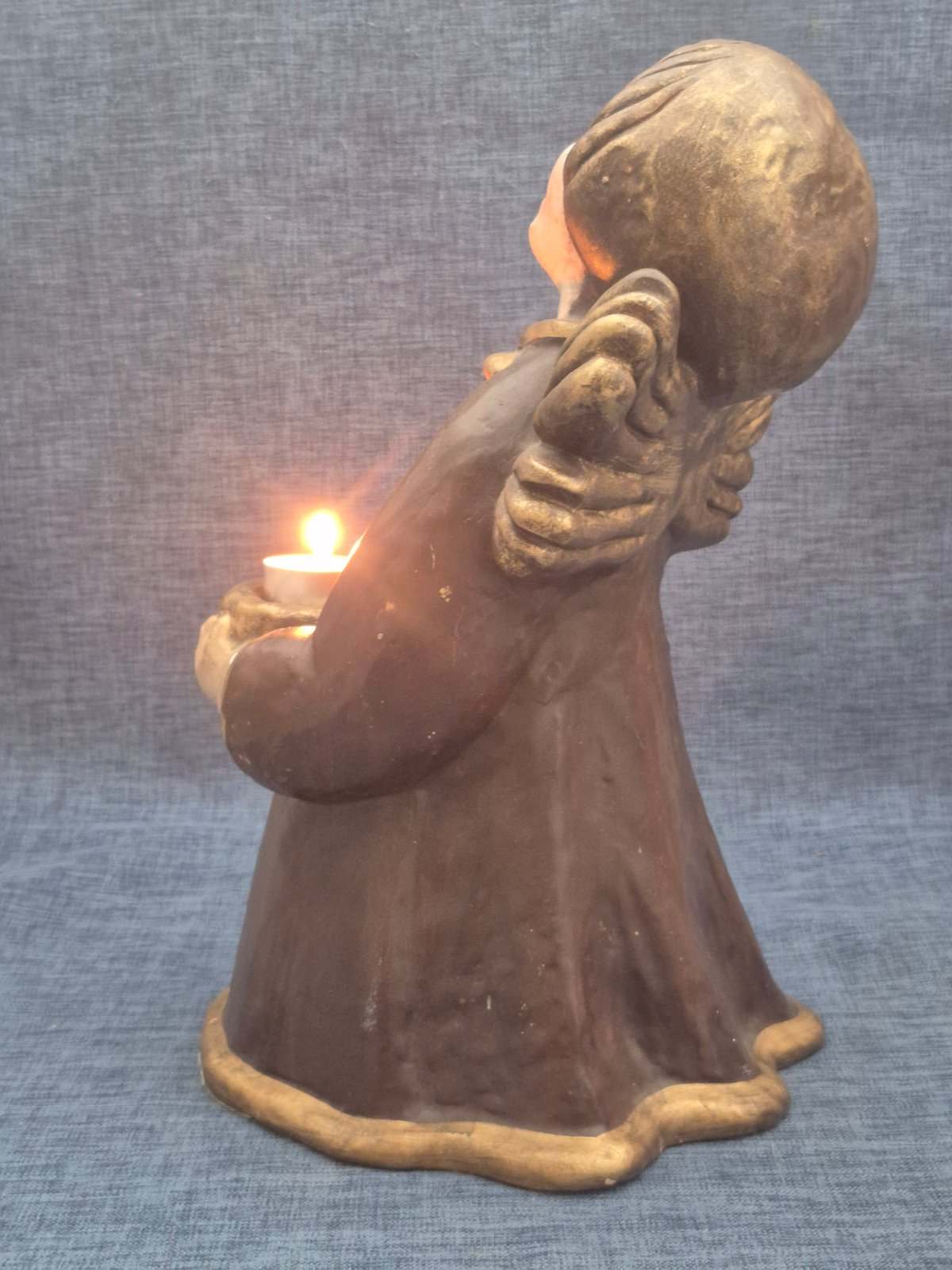 THUN Original Bozner Engel Keramik Teelichthalter singend Weihnachten  35 cm