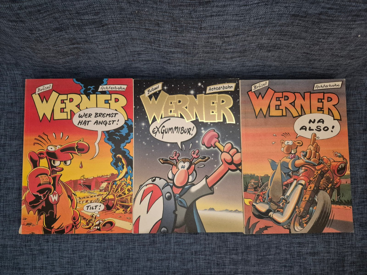 Werner Comic Sammlung 10 Bände Brösel +2 Alles klar Eiskalt Ouhauerha Konvolut