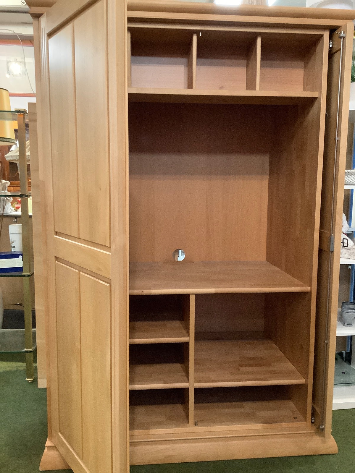 TV-/HiFi-Schrank - Massivholz+Furnier - 120x 174 x 70 cm - 2türig