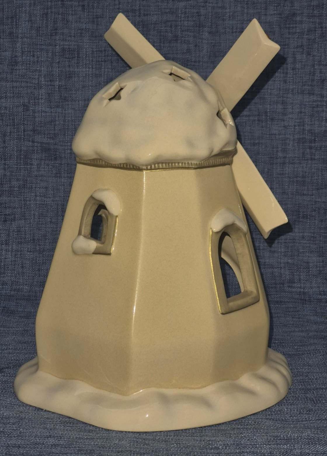 Goebel Weihnacht Keramik Windmühle Teelichthalter Weihnachten Deko 24 cm