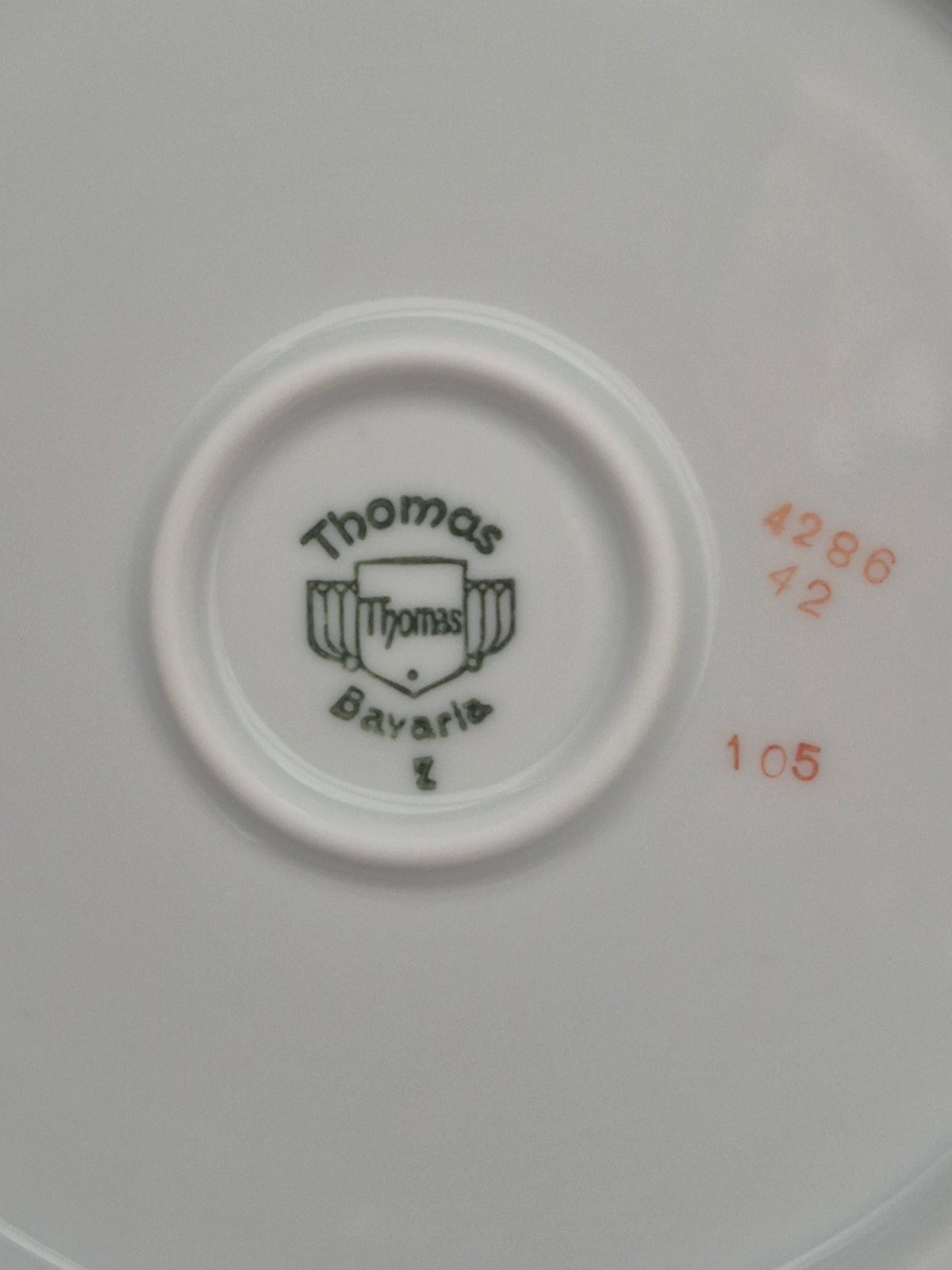 Thomas Bavaria Suppenterrine Porzellan Blumendekor Goldrand 4286 1950/60er