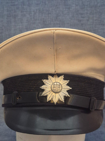 Orig. Polizei Schirmmütze Hamburg 1955 Uniform Dienstmütze Nordloh Mid Century