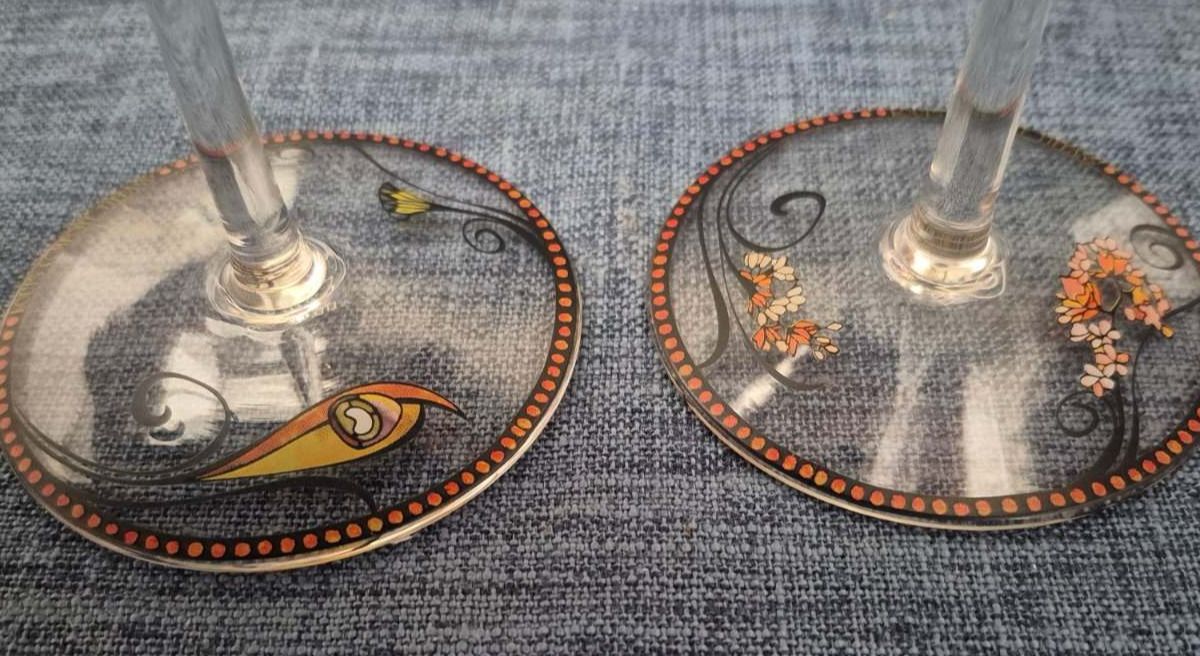 Goebel - Artis Orbis - Louis Comfort Tiffany - 2 Sektkelche - 27,5 cm -