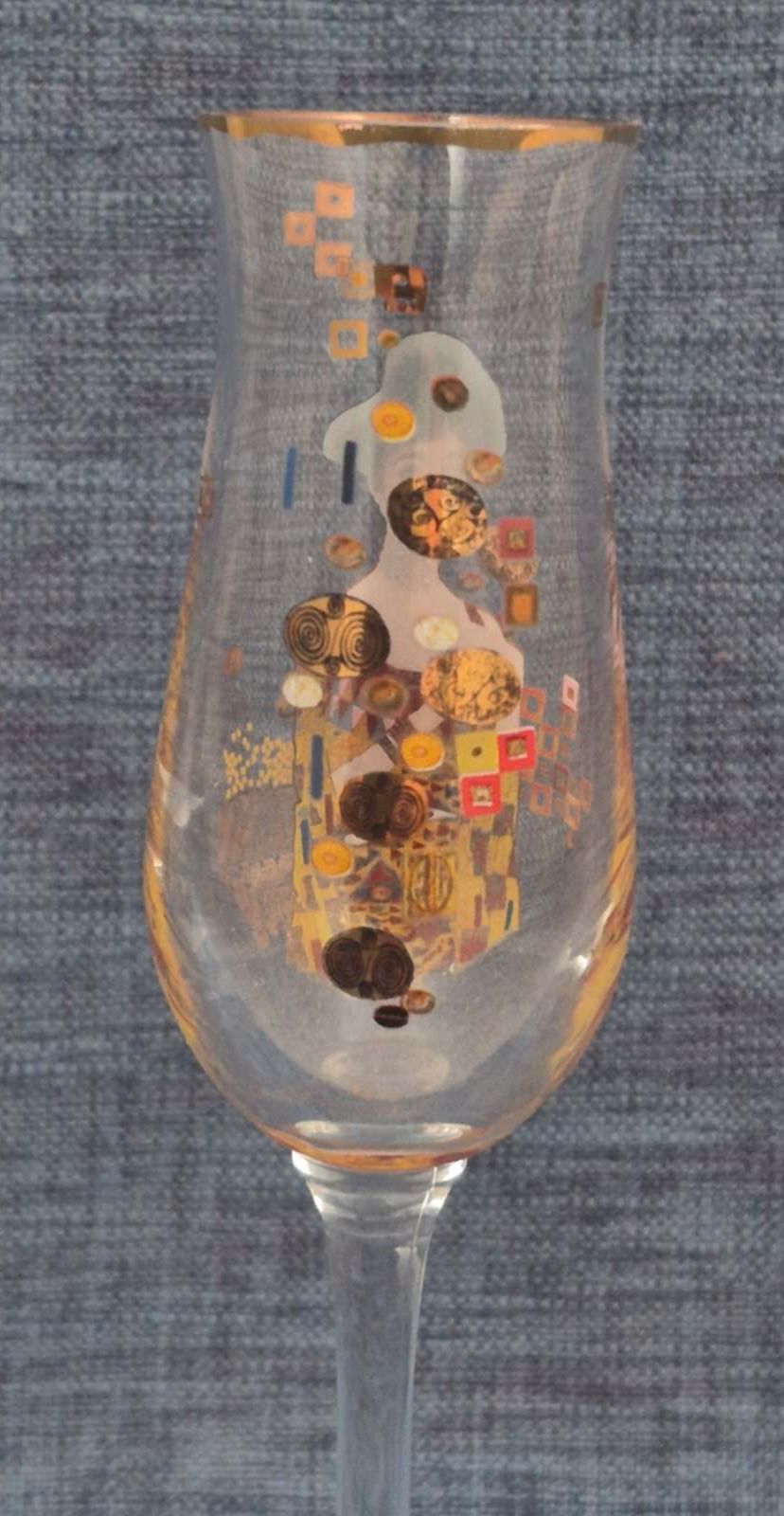 Goebel - Artis Orbis - Gustav Klimt Likörglas   Adele Der Kuss Goldrand