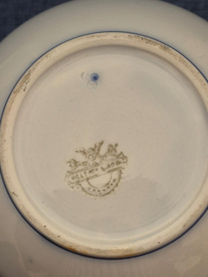 Villeroy & Boch Antiker Keramik Krug Blau-Weiß Floral Jugendstil Wasserkrug