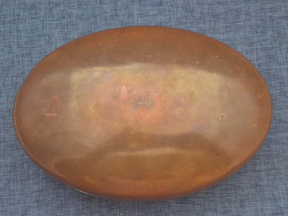 Wärmflasche Kupfer oval Messing Verschluss Bettflasche Bettwärmer alt