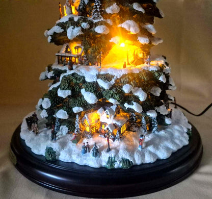 Village Christmas Weihnachtsbaum Diorama beleuchtet Miniatur Winterdorf Sammler
