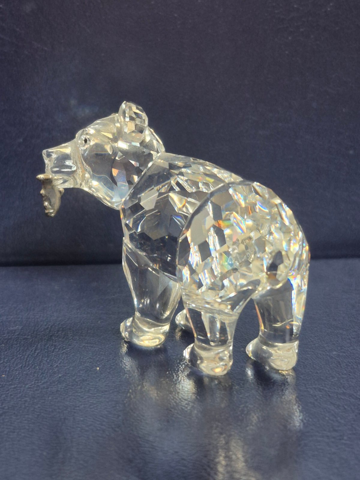 Swarovski 261925 - Grizzlybär mit Fisch - Kristallglas - 5,5 x4,5 cm -
