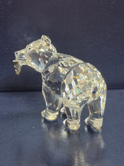 Swarovski 261925 - Grizzlybär mit Fisch - Kristallglas - 5,5 x4,5 cm -