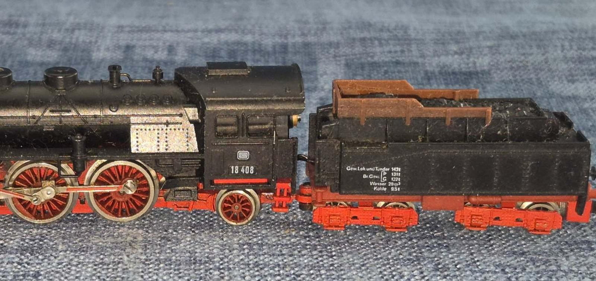 Arnold Rapido N Dampflok DB 18 408 mit Tender Art.0254 Made in W-Germany, getest