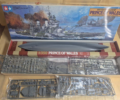 Tamiya: British Battleship "Prince of Wales" Modellbausatz Item 78011, 1:350