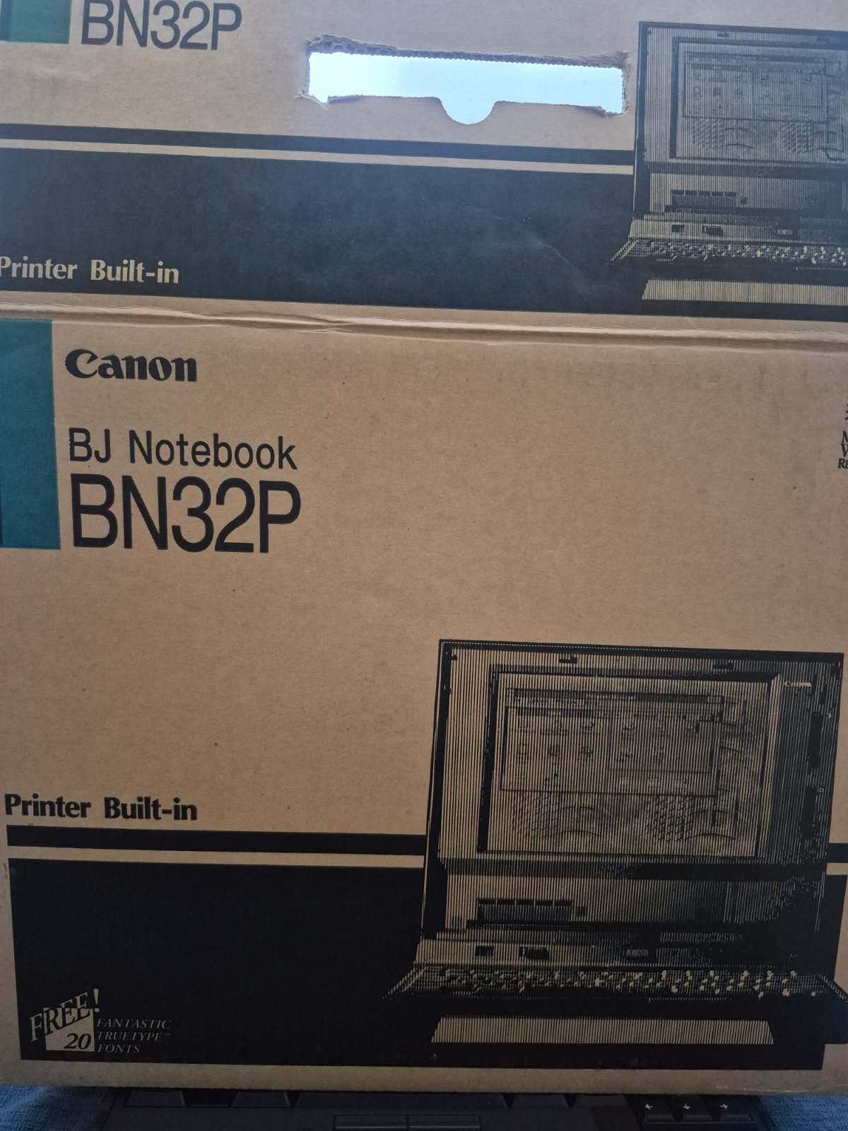 Canon BJ Notebook BN32P  Laptop 486 integrierter Drucker MS-DOS Windows3 Vintage