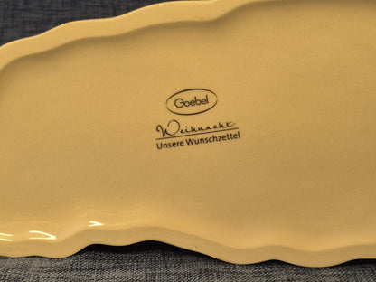 Goebel Weihnacht "Unsere Wunschzettel" Kinder Briefkasten Schlitten - Rarität