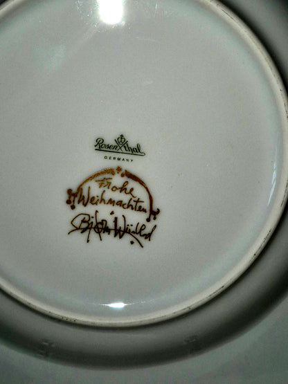 Rosenthal Porzellan Suppenteller 3er Set Björn Wiinblad Frohe Weihnachten
