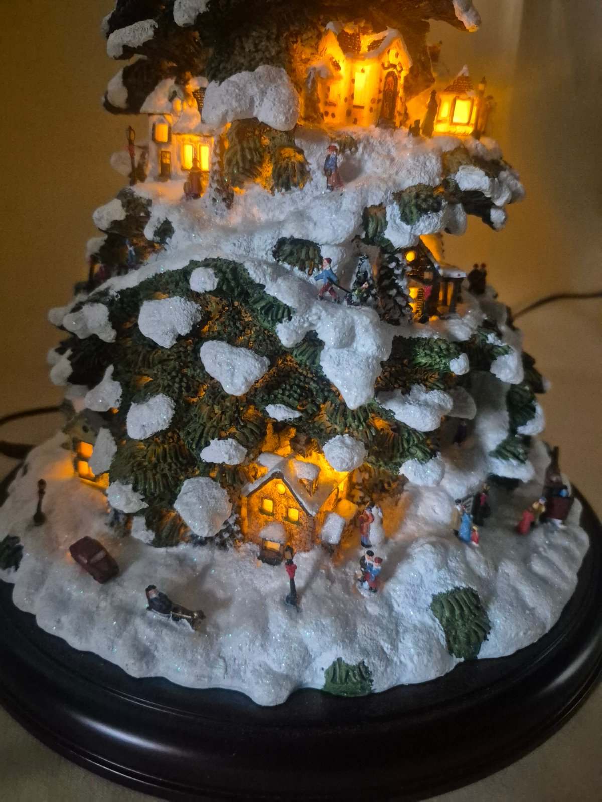 Village Christmas Weihnachtsbaum Diorama beleuchtet Miniatur Winterdorf Sammler