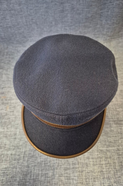 Sterkowski Fischermütze Schirmmütze Wolle Navy Blau Gr. 57 Made in Poland neu