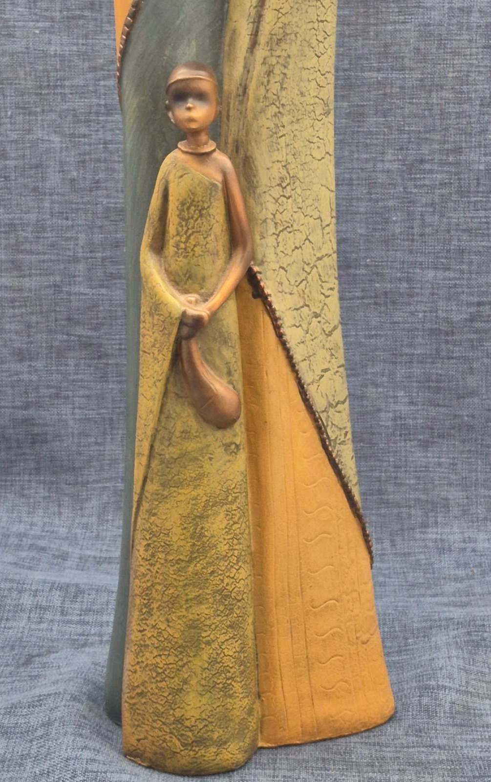 Afrikanische Massai Figurengruppe Skulptur Paar mit Kind Deko  Afrika ca 62 cm