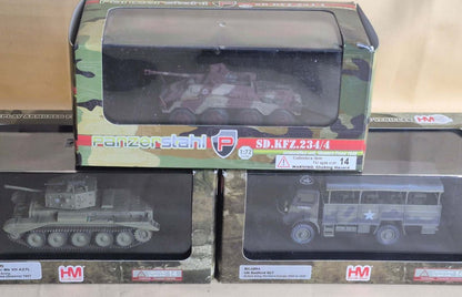 HM Hobbymaster Panzerstahl 1:72 Militär Modell Set 3x Bedford QLT Centaur SD.KFZ