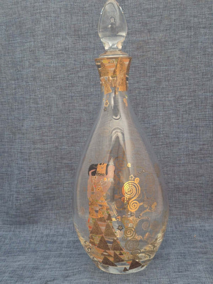 Goebel Artis Orbis Glas Karaffe Gustav Klimt Lebensbaum Erwartung Stöpsel 37 cm