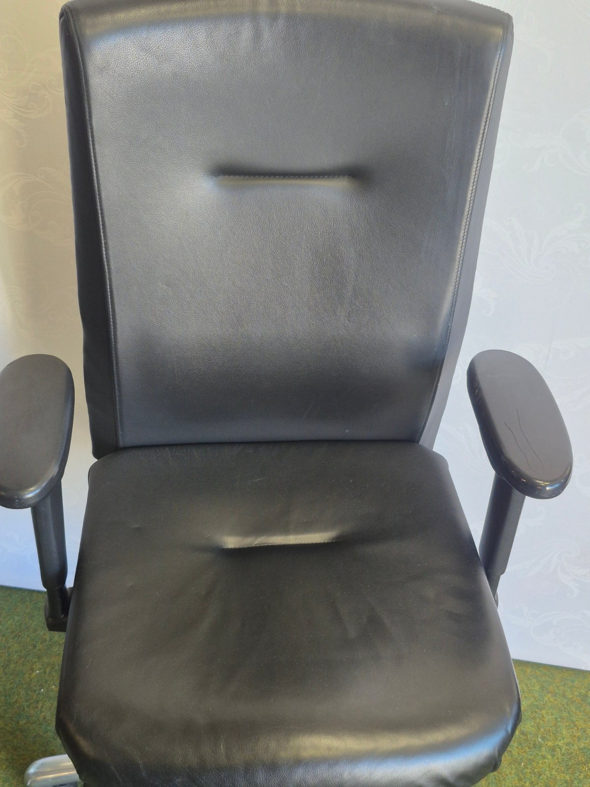 KOHL Bürostuhl Chefsessel Kunstleder schwarz Drehstuhl Armlehnen höhenverstellb.