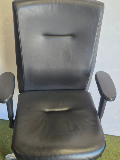 KOHL Bürostuhl Chefsessel Kunstleder schwarz Drehstuhl Armlehnen höhenverstellb.