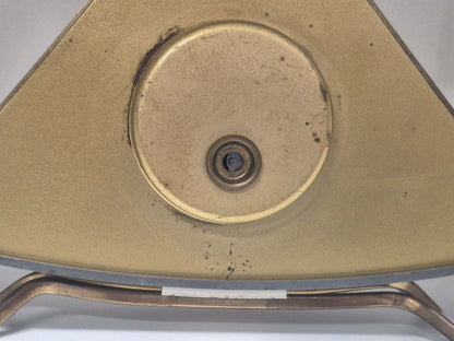 Mauthe Tischuhr Büfettuhr -  Dreieck  50er 60er Jahre Messing Bastler Sammler