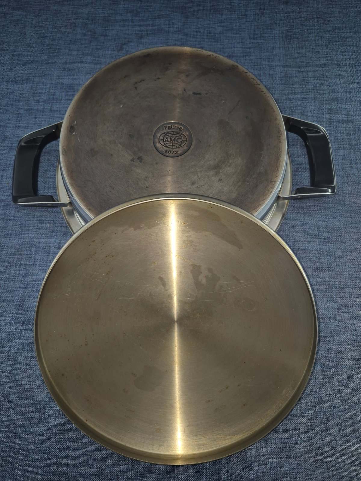AMC Edelstahl Kochtopf mit Deckel 8072 Thermocontrol Topf gebraucht