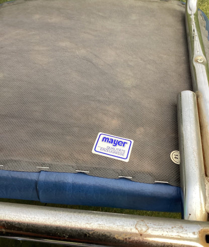 Mayer Vintage Stuhl Chrom Kunstleder Blau Küchenstuhl Retro 60er 70er