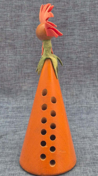 Wackelkopfhahn - Bobble Head - Buntstifthalter - Holz - Denmark - Mid Century
