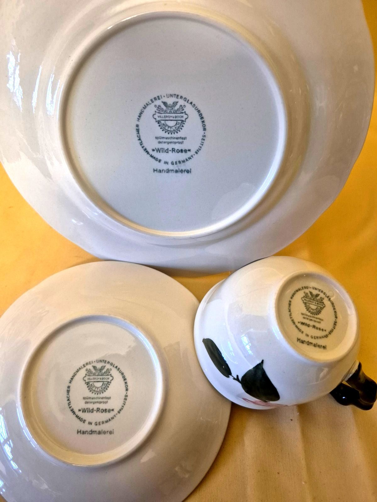 Villeroy & Boch "Wild-Rose" Kaffeeservice 6 Pers. 18-tlg Handmalerei Germany